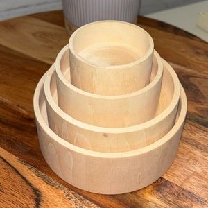 Montessori Multipurpose Wooden Stacking & Sorting Bowls Set of 4